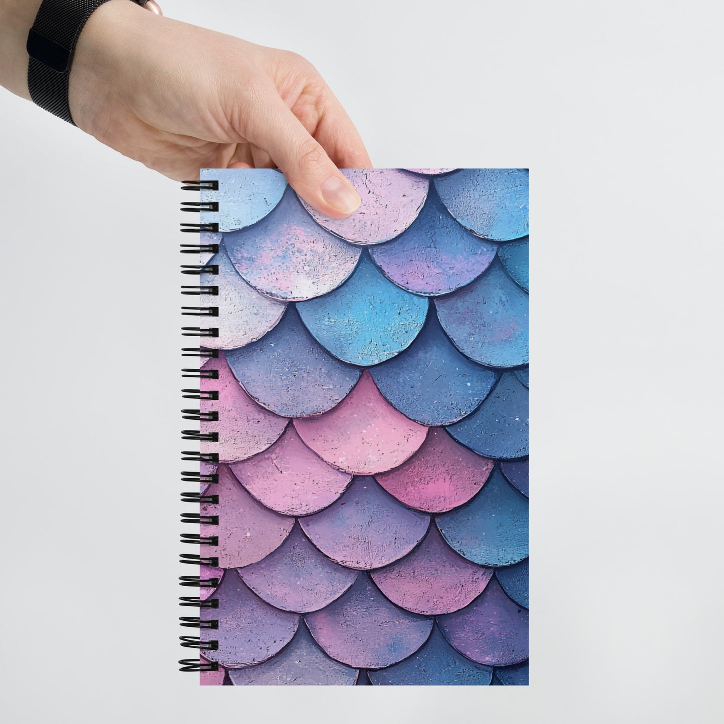 Spiral notebook - Pastel Mermaid's tail - Wishstoria Stationery