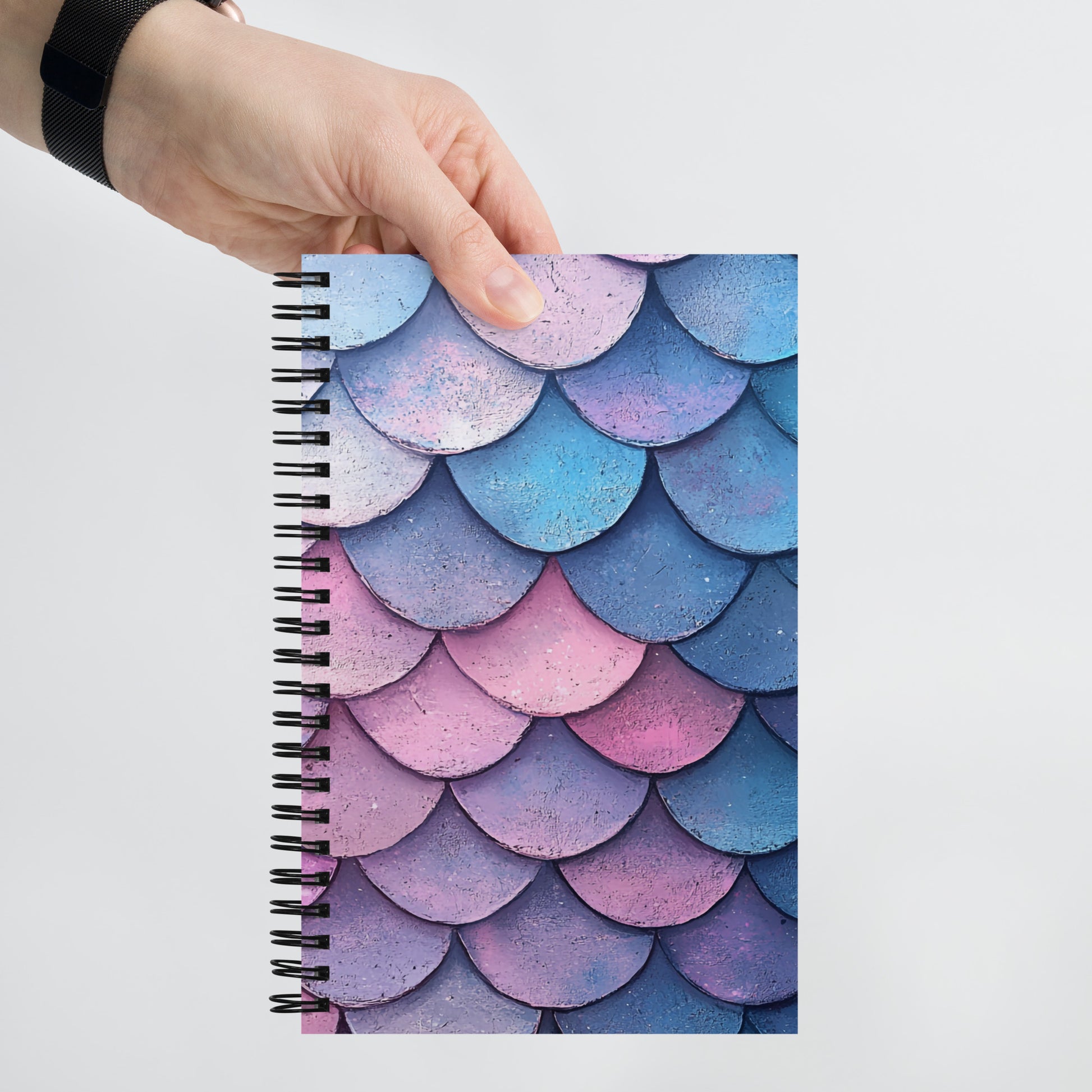 Spiral notebook - Pastel Mermaid's tail - Wishstoria Stationery